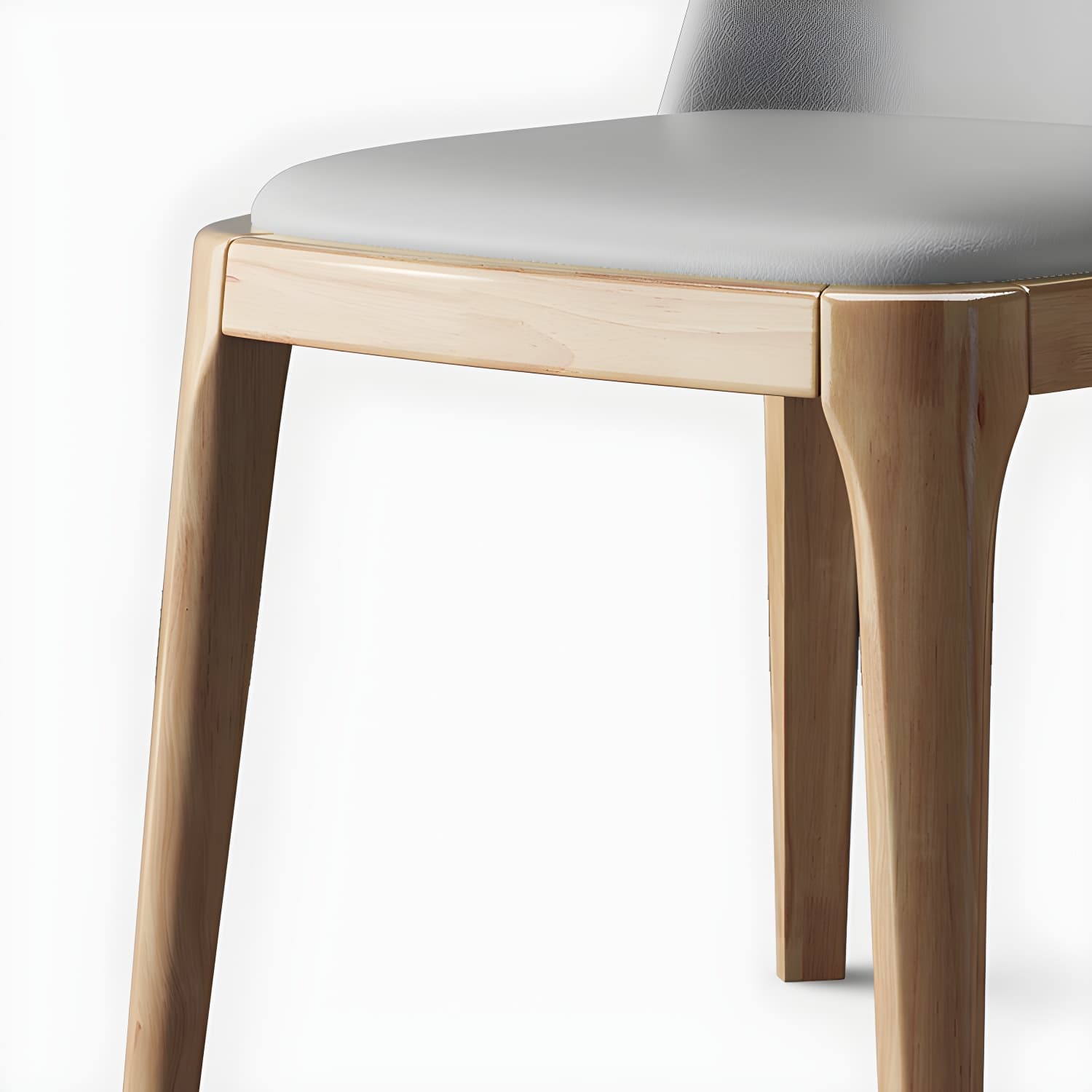 Scandinavian Home Side Chair Solid Back Wood Upholstered Dining Room Chair - image 27