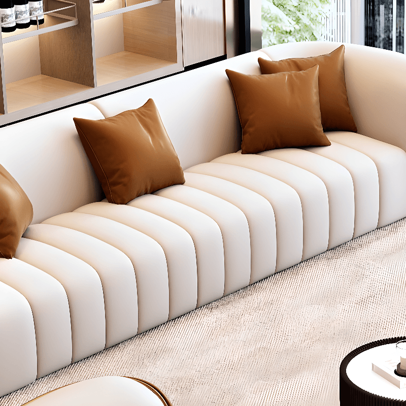 Trendy Grey/Ivory Solid Color 3-seater/for 2/1 Person Floor Sofa/Loveseat/Single Sofa with Tuxedo Arm for Sitting Room - image 20