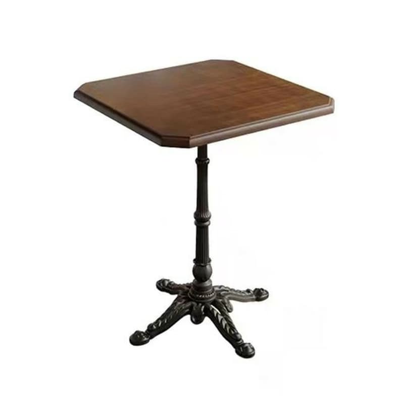 Standard Table Height Fixed Dining Table in Sand with a Natural Wood Tabletop for 2 in a Simplistic Style - image 5