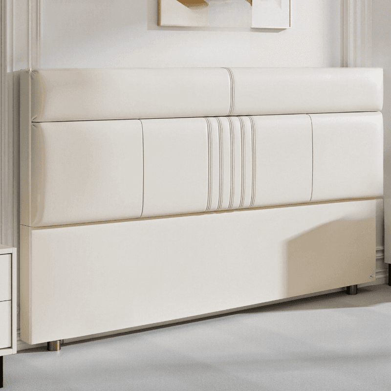 Simplistic Panel Headboard in Pine Wood with Rectangular Shape for King/Queen/Full Bed, Standard Height, Sponge Upholstery, No Distressing - image 7