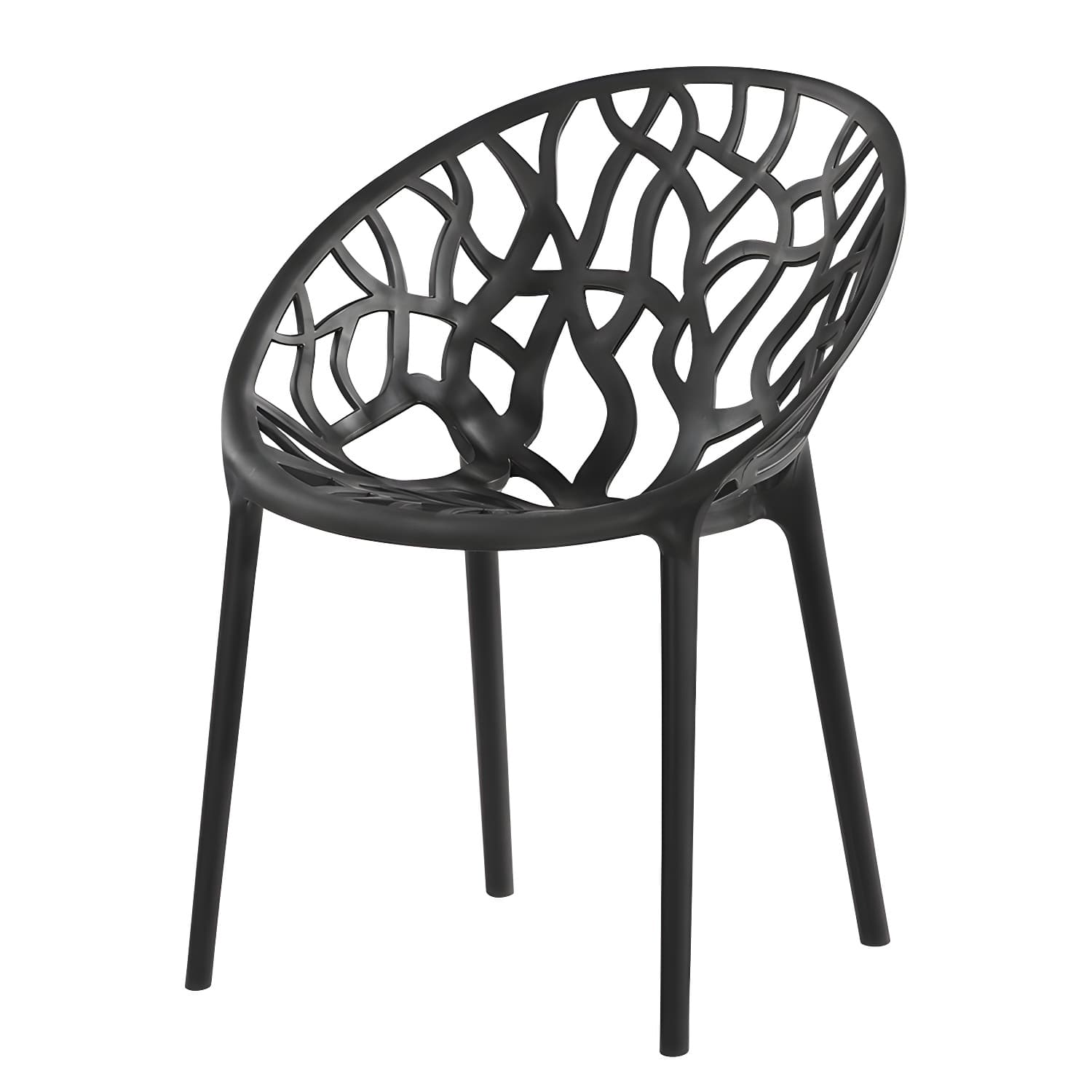 Contemporary Plastic Dining Room Chairs Armless Open Back Dining Side Chair for Restaurant - image 13