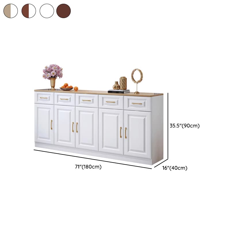 Standard/Narrow Sideboard in Timber with Drawers, 5 Doors/3 Doors/2 Doors, 2 Shelves/3 Shelves/One Internal Shelf and 5 Drawers/4 Drawers/3 Drawers in a Trendy Style - image 15