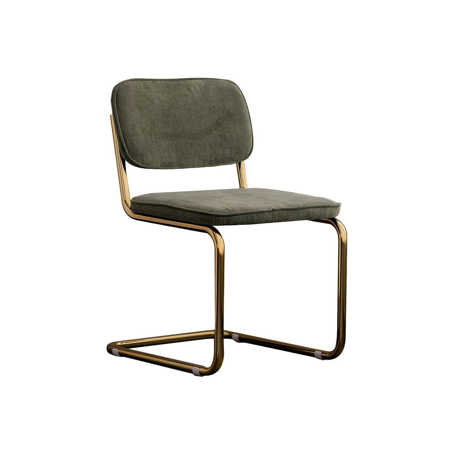 Contemporary Style Dining Chairs Armless Open Back Chairs with Metal Legs