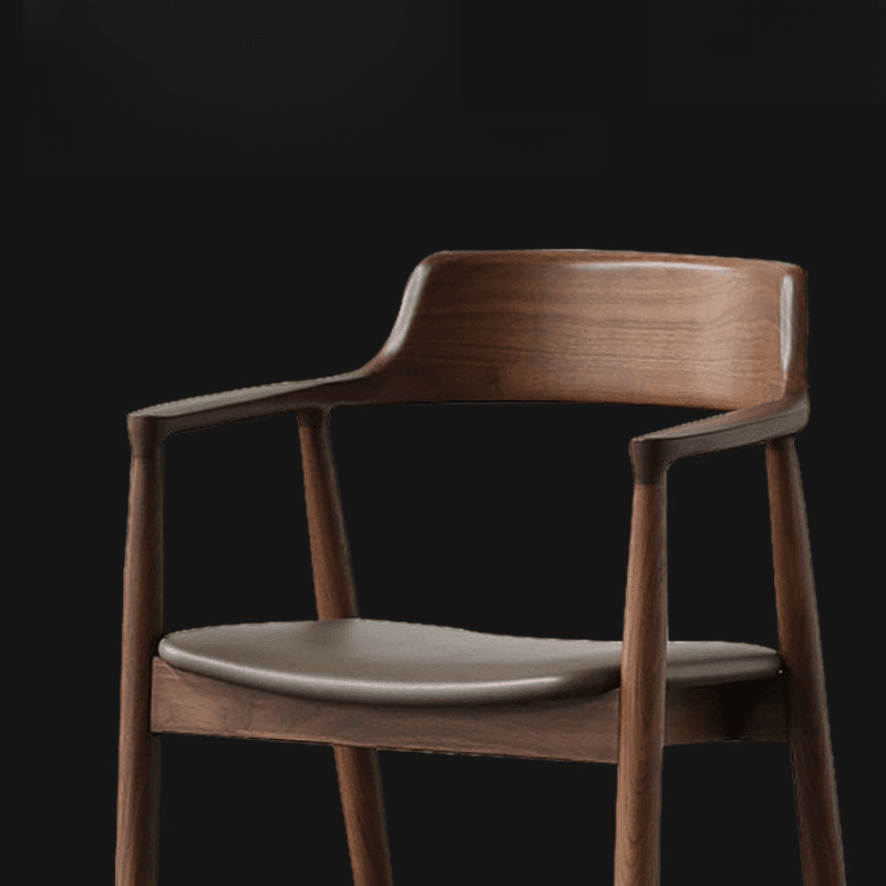 Casual Timber Sepia/Natural Finish Cushion Arm Chair with Low Back & Arms - image 6
