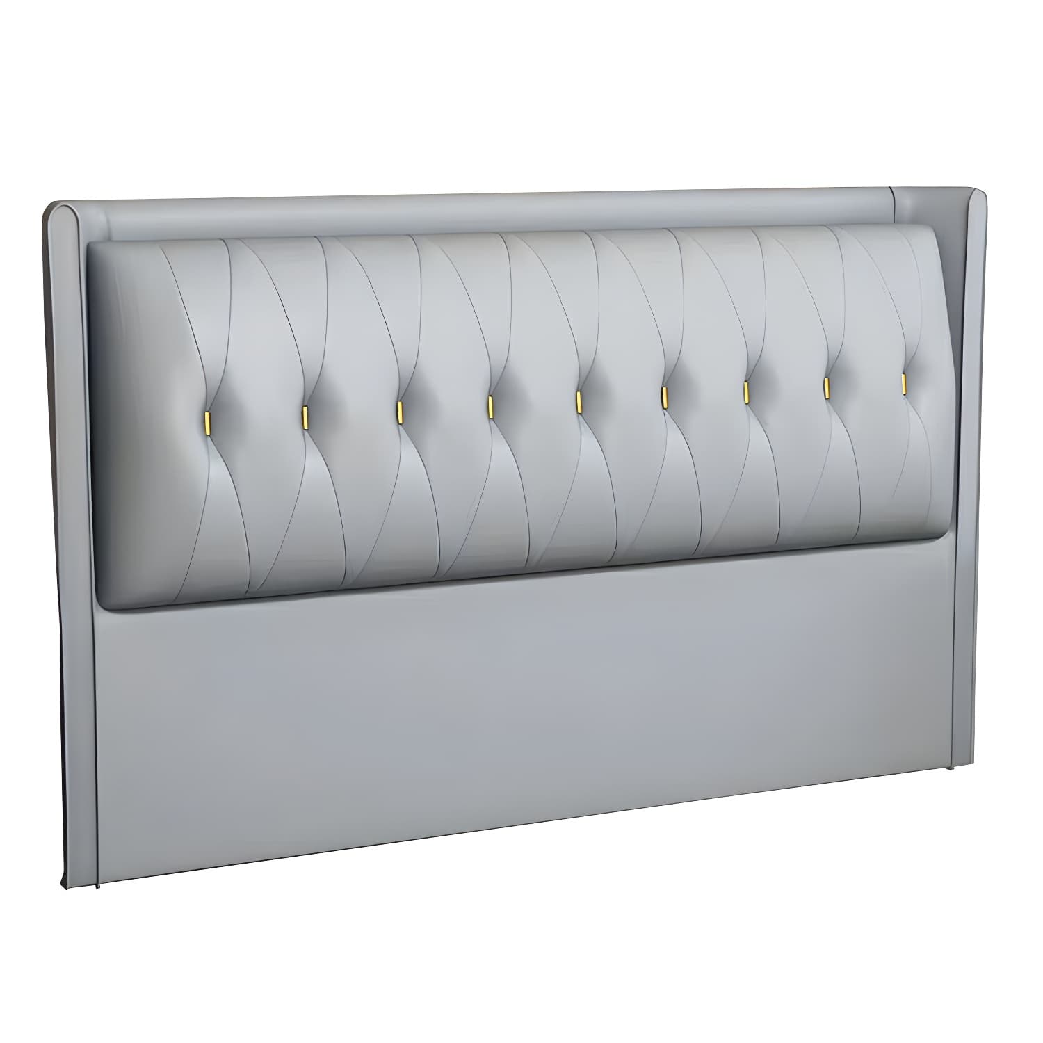 Contemporary Headboard Bed with Tufted Leather Upholstery in Rectangular - image 22