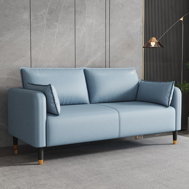 Art Deco Solid Color Water Resistant Loveseat with Wide Pillow Back and Square Arm - image 3