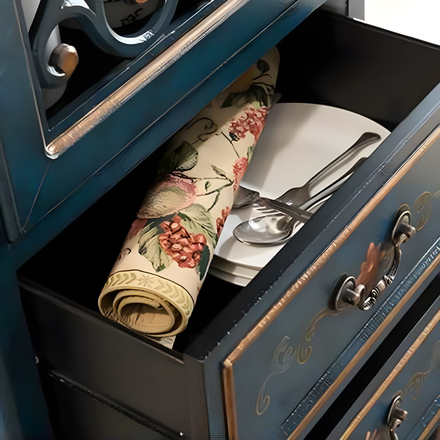 47.24"/61.02" Tall 1- Door Wooden Cabinet, Rectangle Accent Cabinet with Drawers - image 11