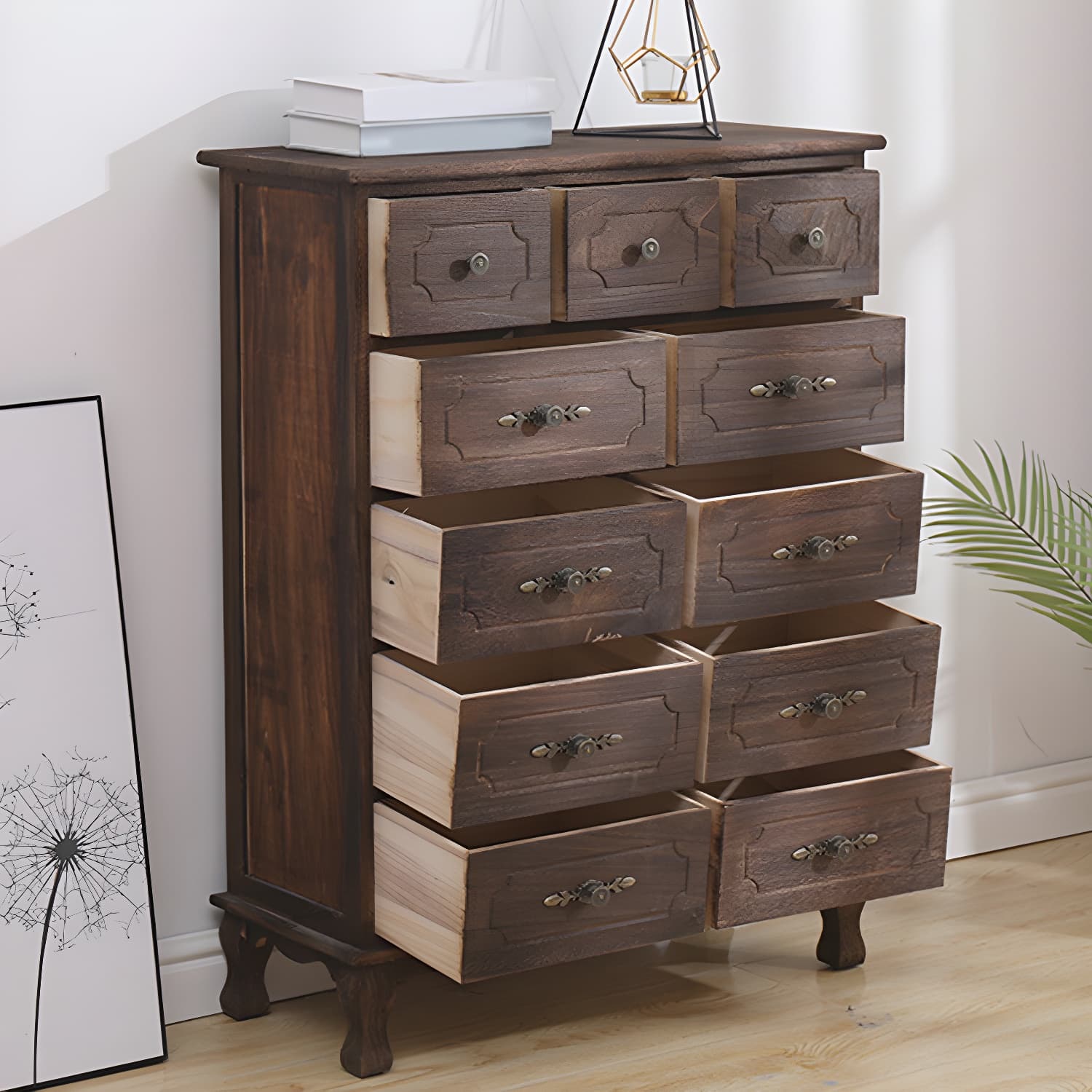 Nautical Storage Chest Bedroom Solid Wood Chest with Drawers - image 16