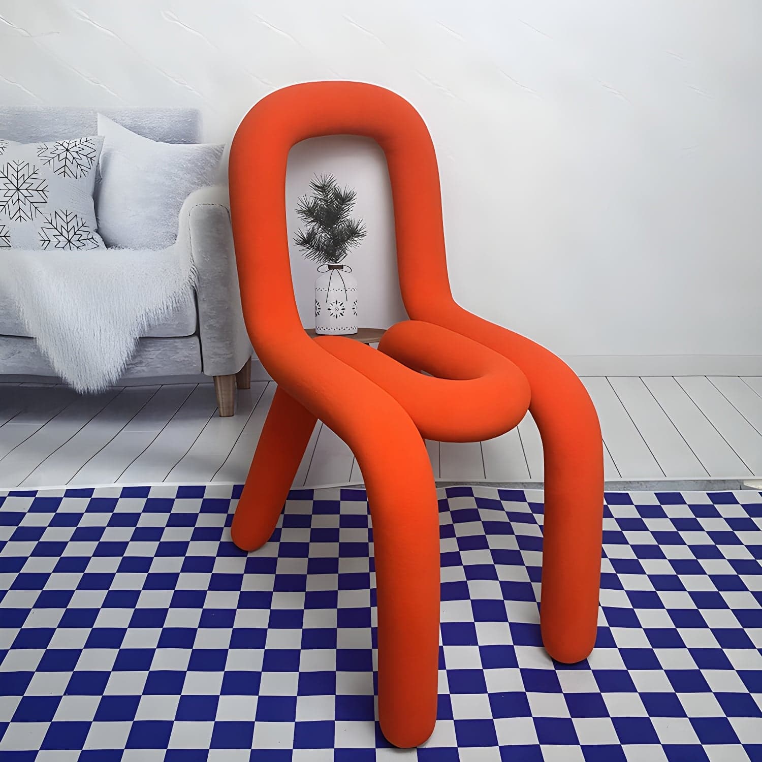 Modern Style Upholstered Side Chair Open Back Dining Side Chair - image 9