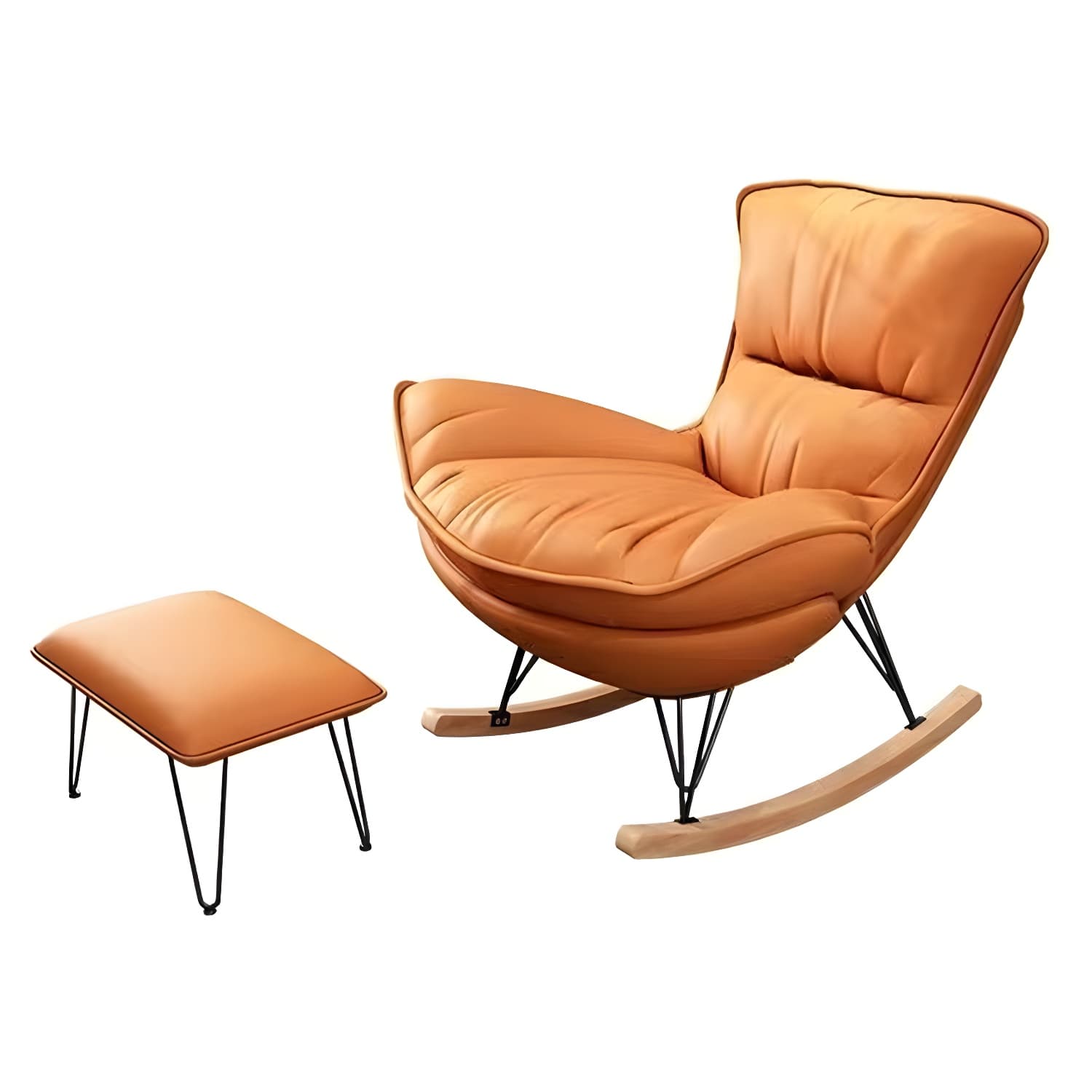 Contemporary with Light Legs Living Room Spindle Rocking Accent Chair - image 15