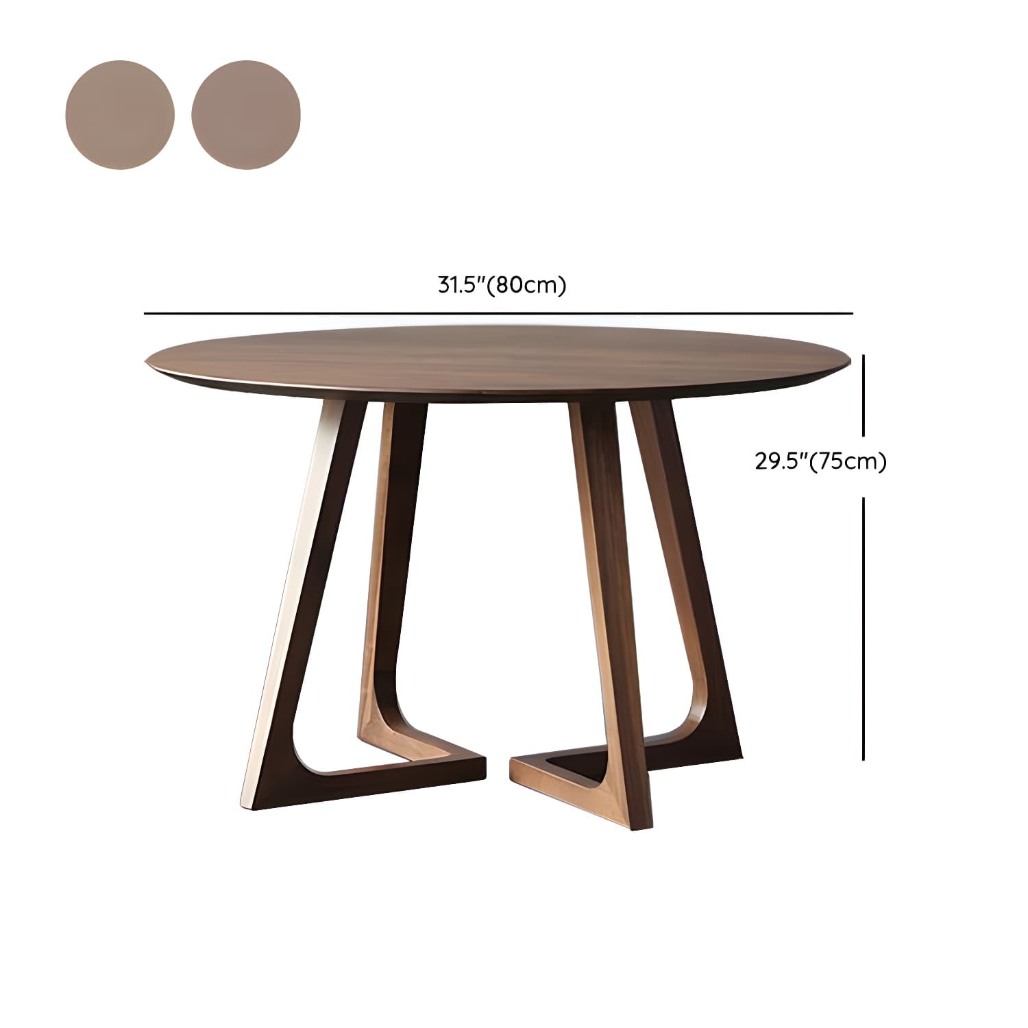 Round Dining Room Table Set 1/2/4 Pieces Modern Solid Wood Dining Room and Arm Chairs - image 10