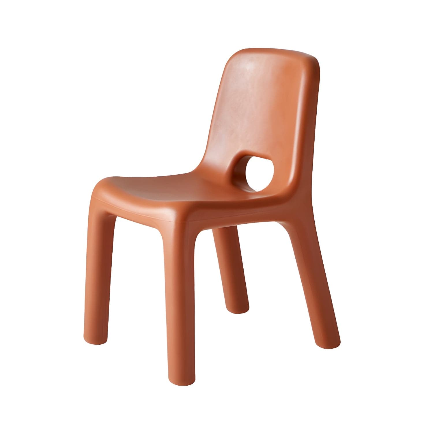 Scandinavian Style Non-Upholstered Low Back Plastic Side Chair for Kitchen & Dining - image 4