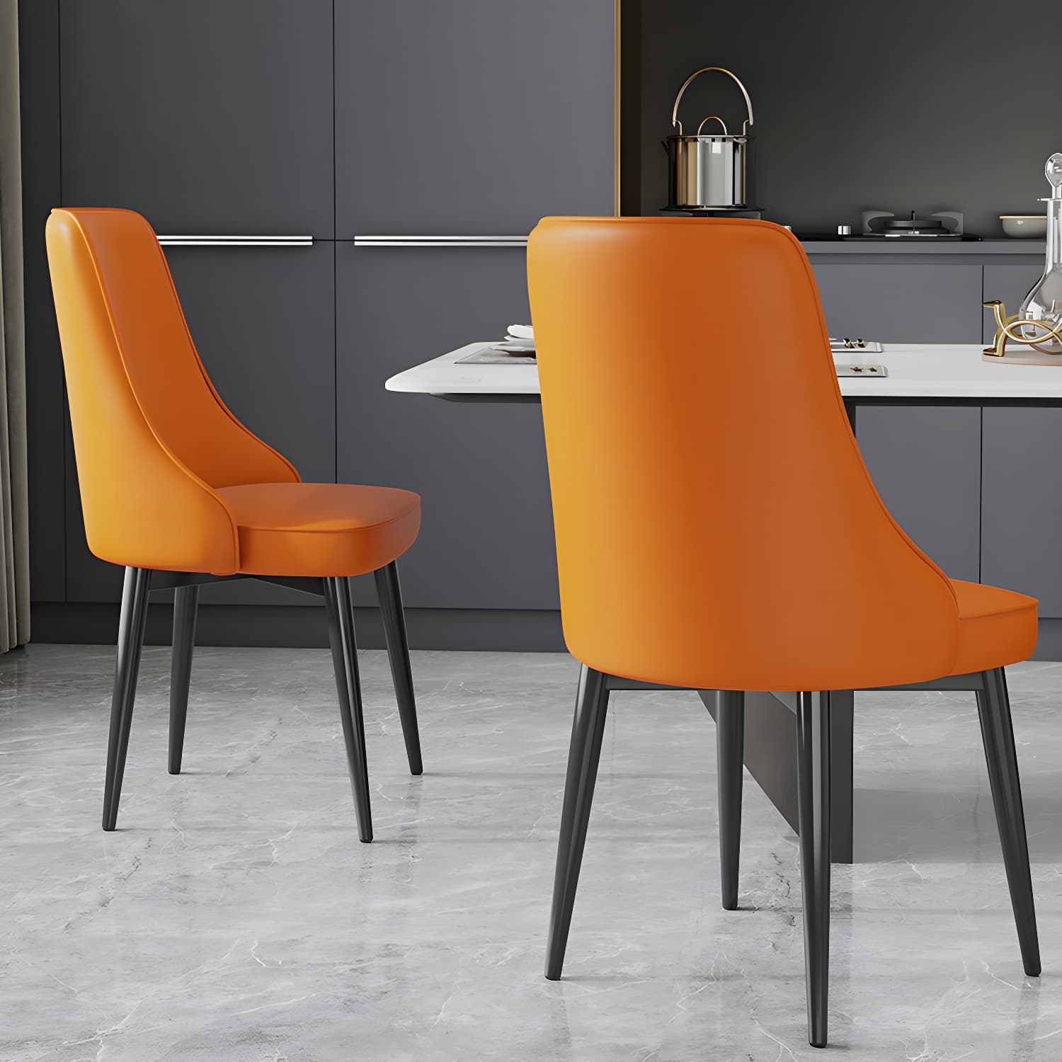 Fabric Dining Chair Modern Parsons Armless Chair for Dining Room - image 19
