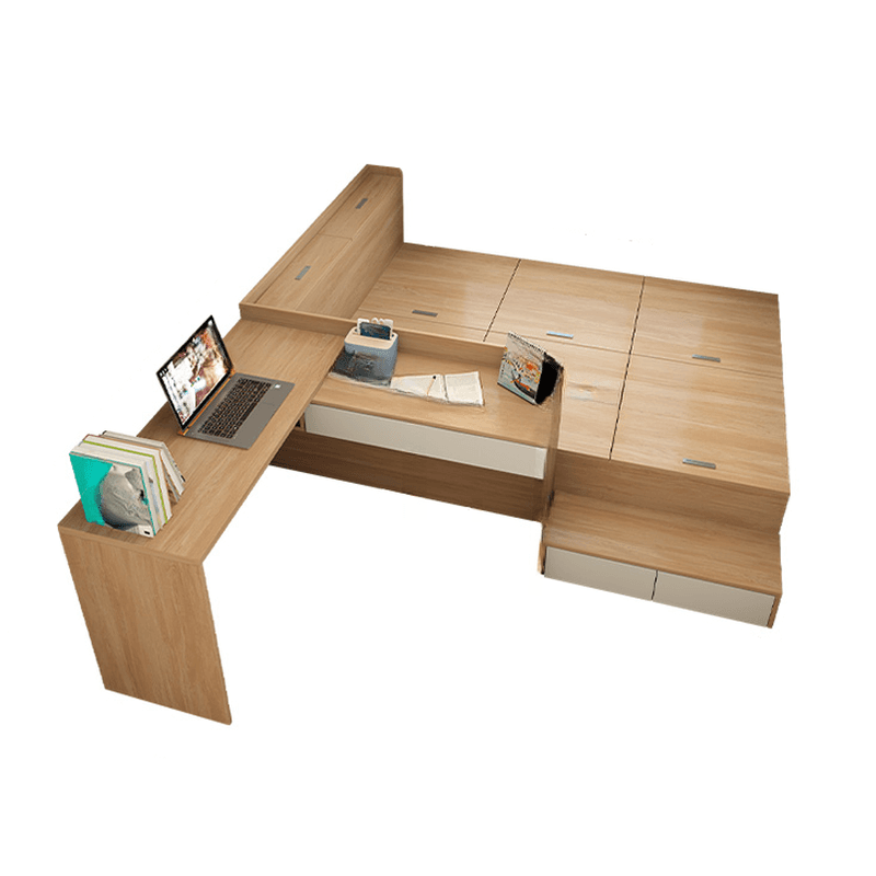 Natural Finish Minimalist Tatami Bed - image 7