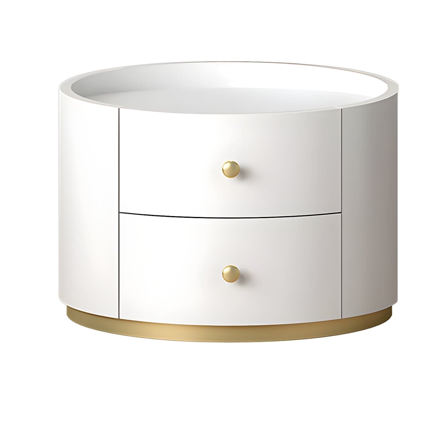 Glam Solid Wood Nightstand Drawer Storage 2 Drawer Night Table 16.9" Tall - image 5