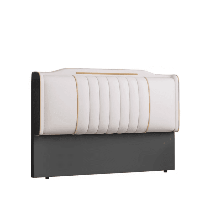 Modish No Distressing Pine Wood Panel Headboard with Camelback Shape for Queen/Full/Twin XL Bed, Featuring Sponge Upholstery and Standard Height - image 8