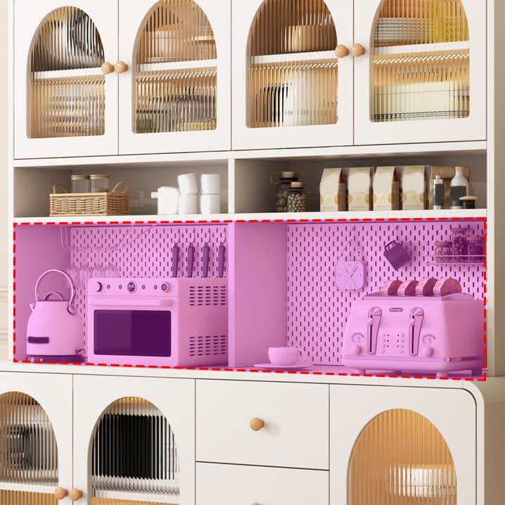 Scandinavian Wood Sideboard Cabinet with Adjustable Shelves and Glass Doors - 40cm Width - image 11