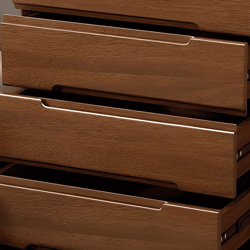 Trendy Walnut Wood Lingerie Chest/Double Dresser/Bachelor Chest with 5/4/6 Drawers in Vertical/Horizontal Orientation - image 8