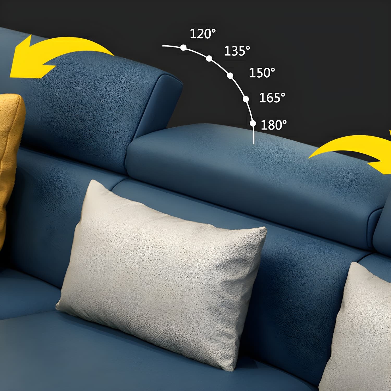 Modern L-Shape Sofa Chaise in Large Size with Cushion Back and Sponge Seat Fill - image 15