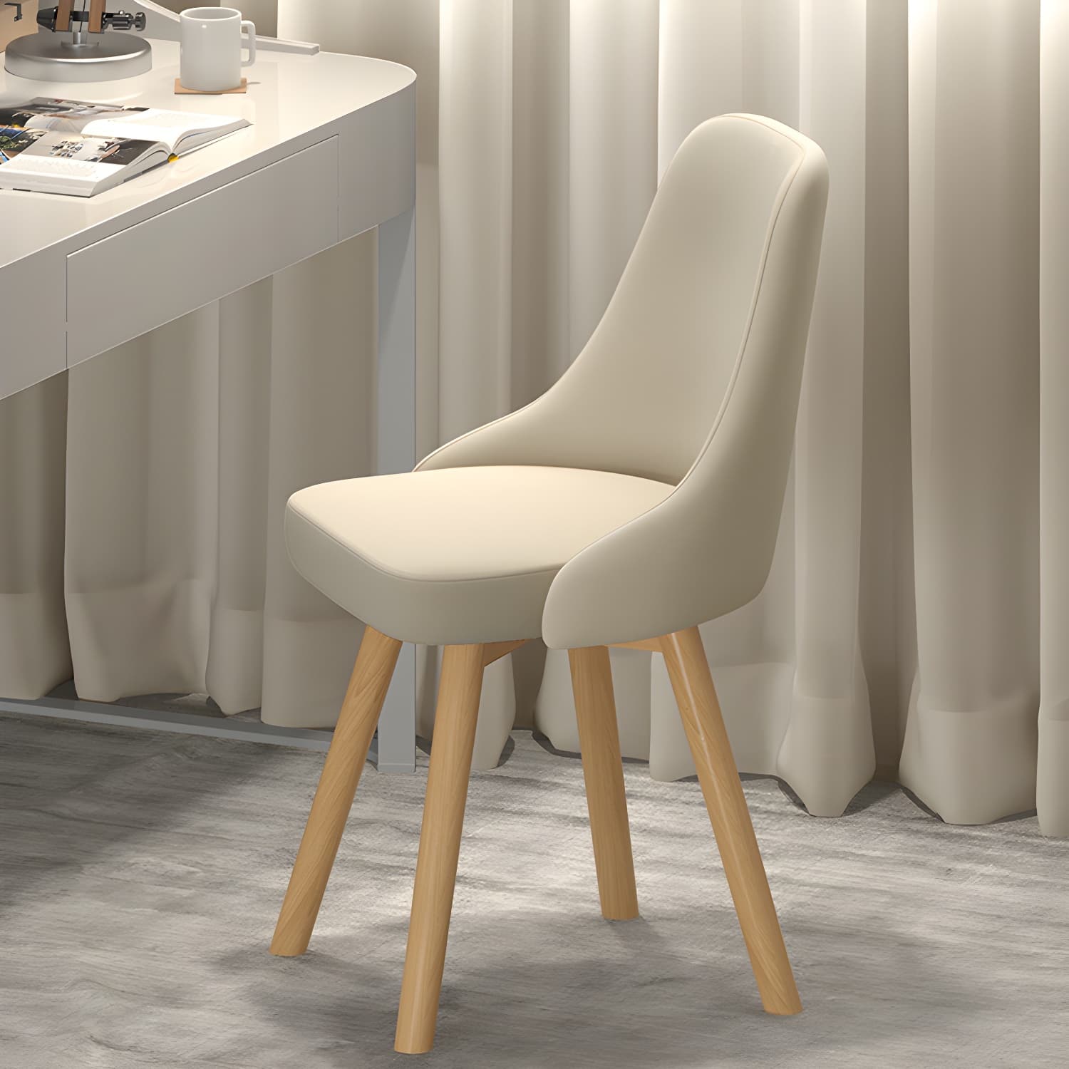 Solid Wood Dining Chair Modern Style Swivel Side Chair for Dining Room - image 13