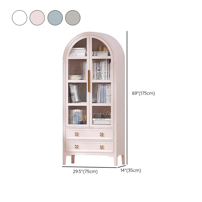Self-supporting Grey /Azure/Peony Natural Wood Accent Cabinet with Squared Leg Drawing Room - image 11