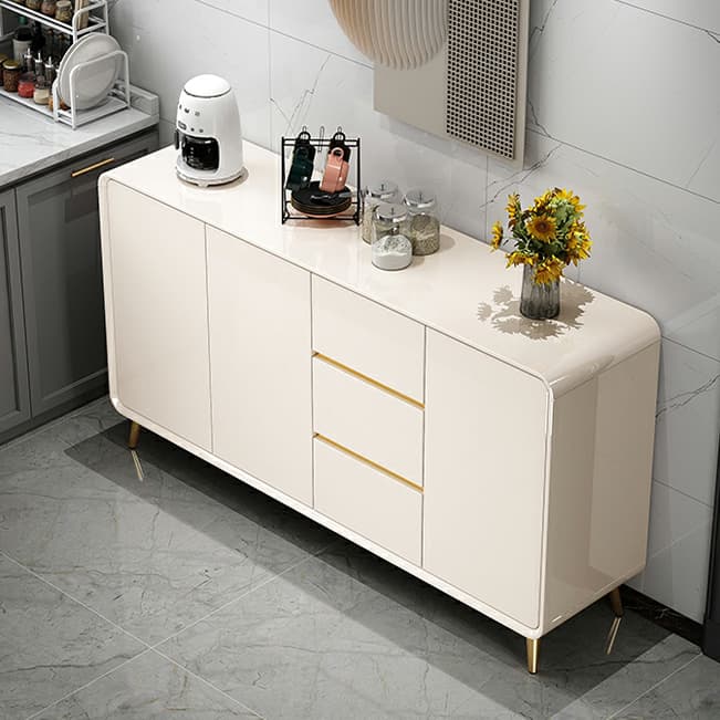 Elegant Wood Buffet with 3 Drawers and Cabinets for Kitchen Storage - image 4