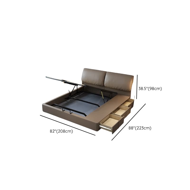 Storage Included Panel Bed with 3 Storage Boxes, Pine Wood Frame, and Sponge Upholstery - image 16