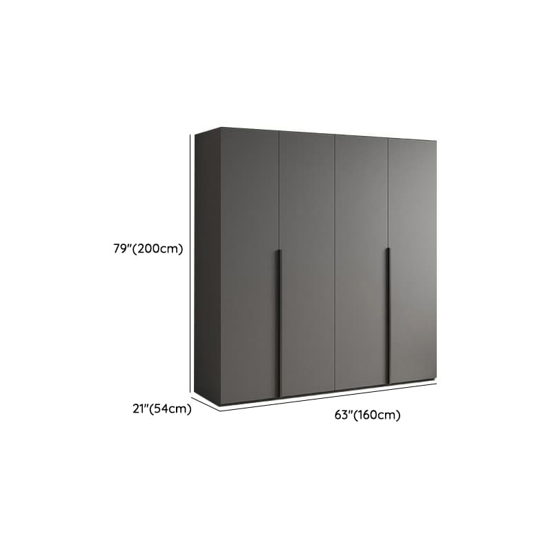 Modern Light Gray Wardrobe Closet Timber Soft Close Drawer Soft Close Door Interior Shelves - image 12