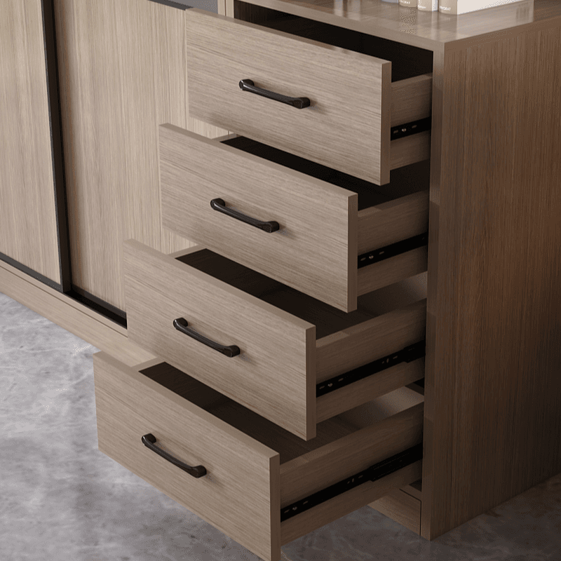 Rustic Brown Self-supporting Armoire Cabinet Pine with Shelves - image 6