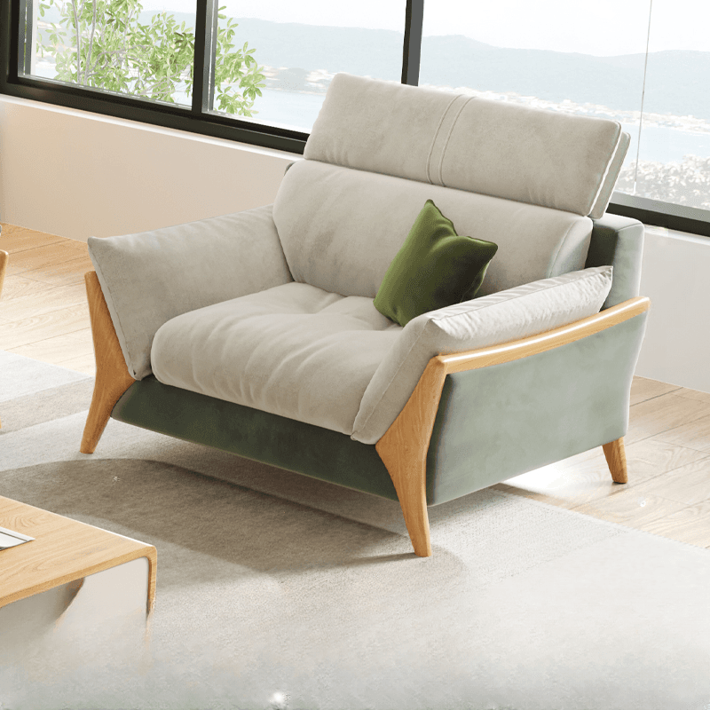 Straight/L-Shape Chalk Sofa/Sofa Chaise with Horizontal/Left Orientation and Standard Foam Seat Fill - image 4