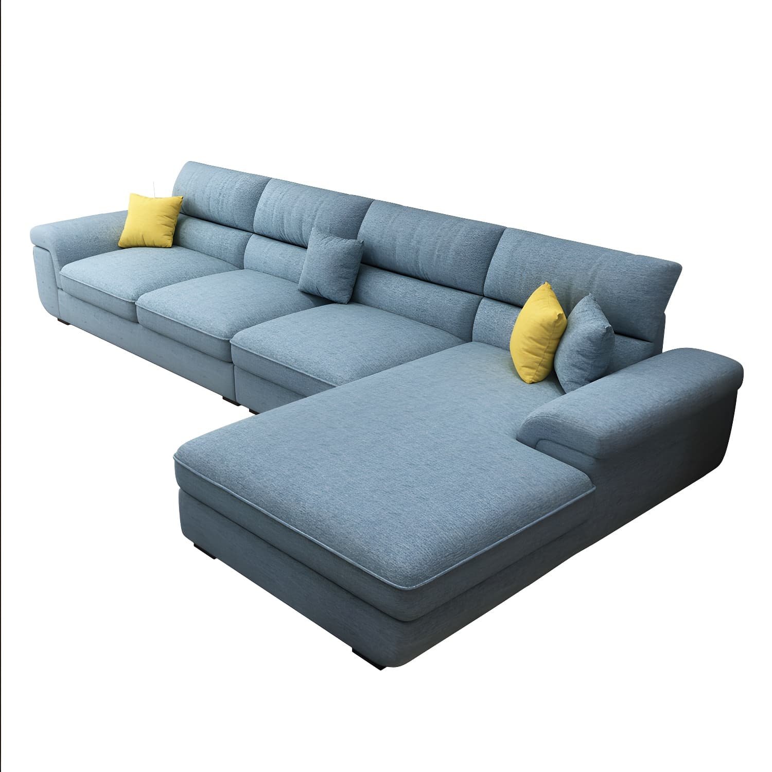 Modern L-Shape Pillow Top Arm Wooden Frame Sectional Sofa Chaise with Large 10 Feet Size - image 10