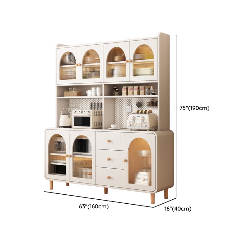 Scandinavian Wood Sideboard Cabinet with Adjustable Shelves and Glass Doors - 40cm Width - image 18