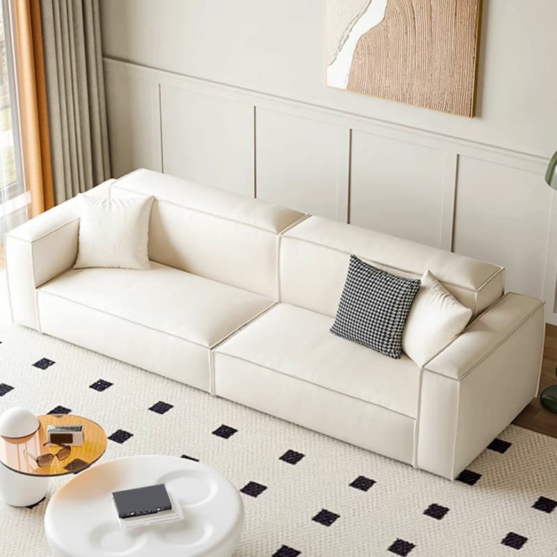 Luxurious Nappa Upholstered Sectional Sofa in Soft Nappa Leather - image 4