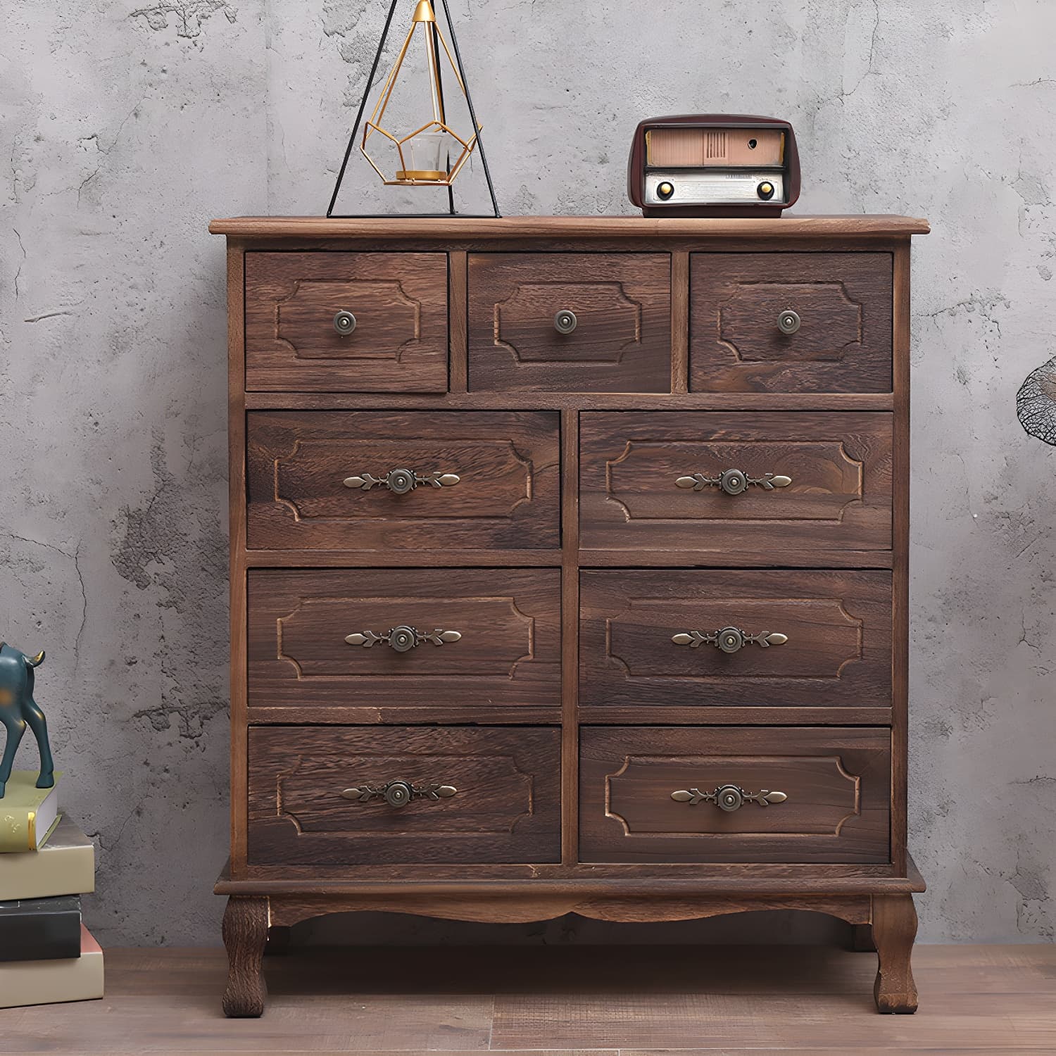 Nautical Storage Chest Bedroom Solid Wood Chest with Drawers - image 10