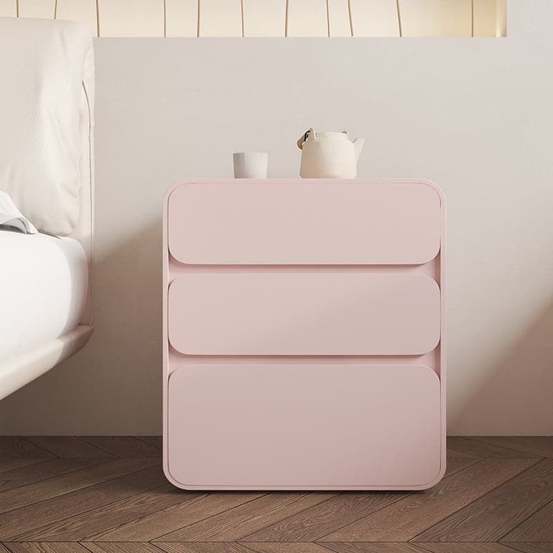 Organic Modern Coffee Pu Leather Nightstand With Drawer Organization, 1 Piece - image 8