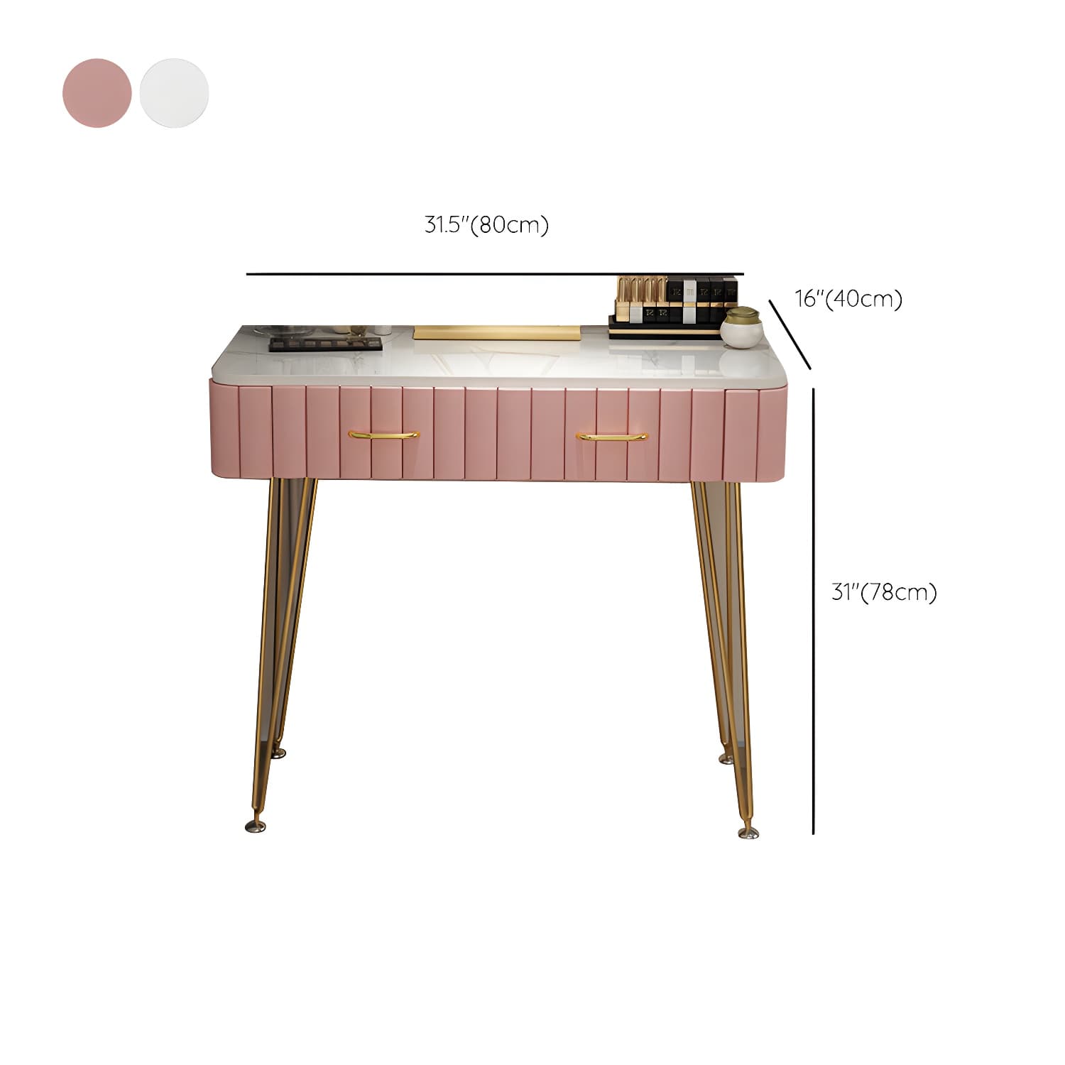 Contemporary With Drawer Wooden Bedroom Lighted Mirror Make-up Vanity - image 15