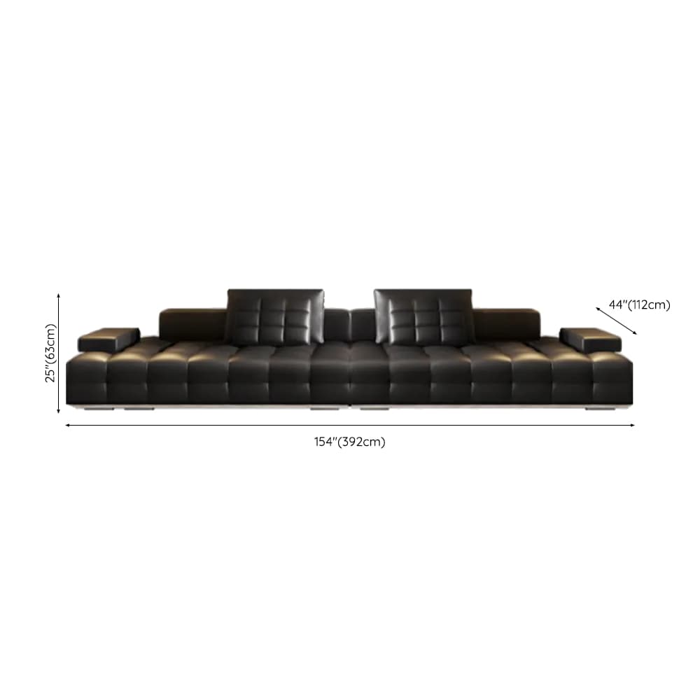 Versatile Black Sofa, Straight/L-Shape, 7-Seater, Horizontal/Right Hand Facing Orientation - image 14