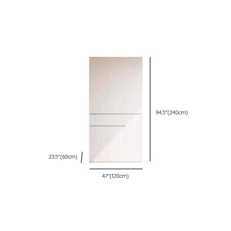 Chalk Minimalist Wood Cabinet Armoire with Soft Close Drawer and Door, Interior Shelves, and Clothing Rod - image 13