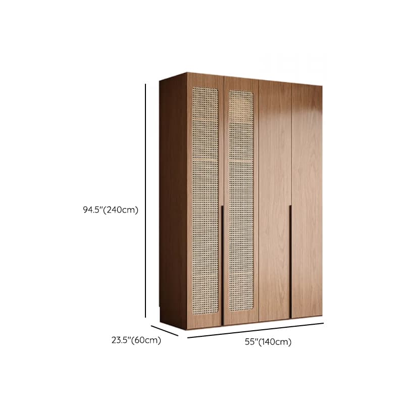 Cocoa Art Deco Self-supporting Cabinet Armoire with Soft Close Drawer, Interior Shelves, and Hanging Rod - image 28