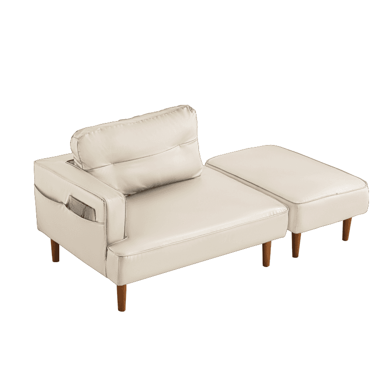Contemporary Modern Solid Color Scratch-immune Standard Sofa/Loveseat/Single Sofa in Gray/Sage/Sepia for 2 People with Receptacle and Ottoman - image 5