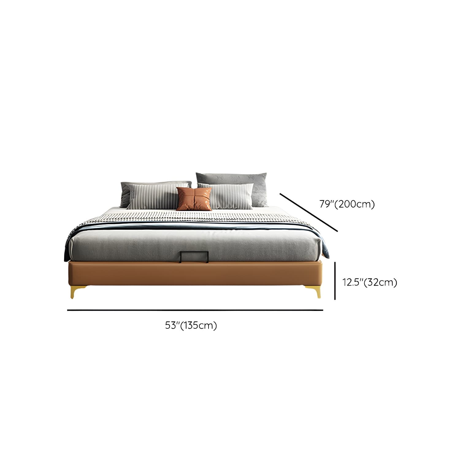 84.65 inch Wide Mid-century Bed Frame Solid Wood Platform Bed Frame - image 14