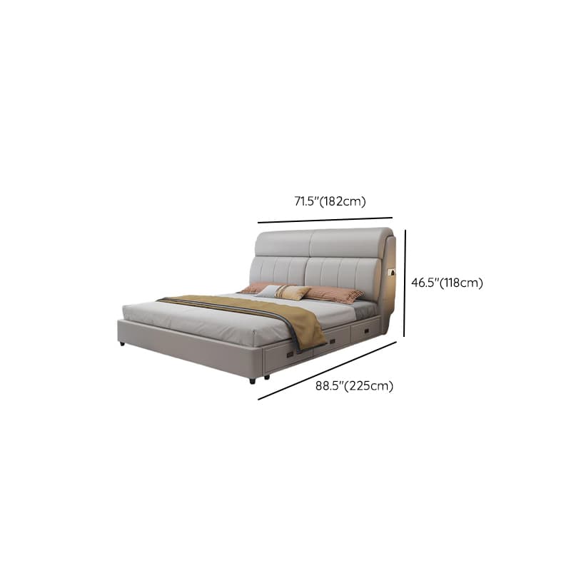 Light Gray Storage Included with 3 Storage Boxes Pine Wood Panel Headboard and Sponge Upholstery - image 10