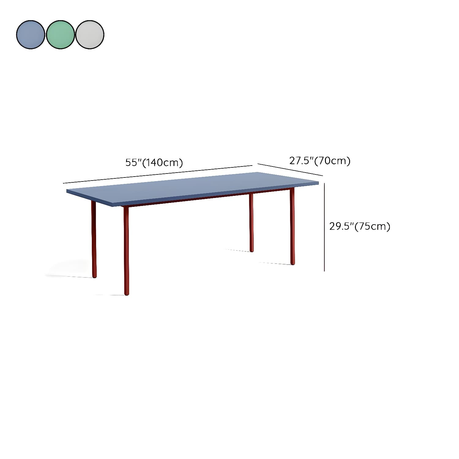 Scandinavian Wooden Rectangular Dining Table with Standard Height Legs - image 10