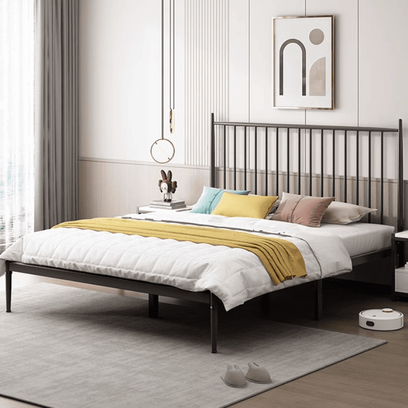 Solid Color Iron Slat Bed for Living Room - image 6