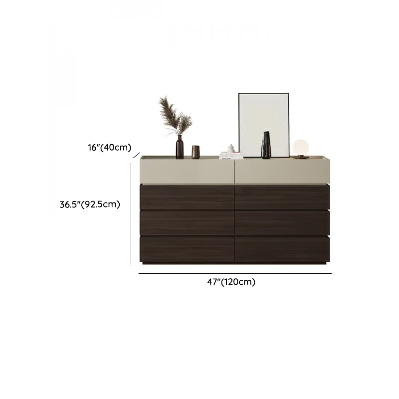 Modern Simple Style Timber Double Dresser/Semainier with 8 Drawers/5 Drawers, Vertical/Horizontal - image 28