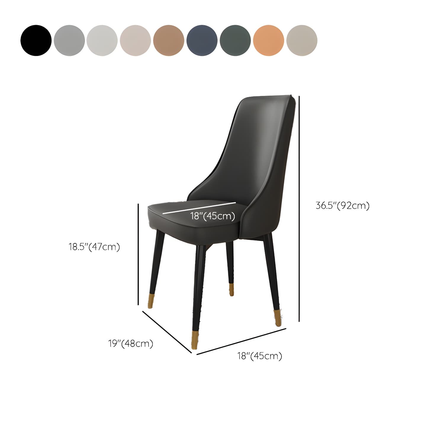 Fabric Dining Chair Modern Parsons Armless Chair for Dining Room - image 20