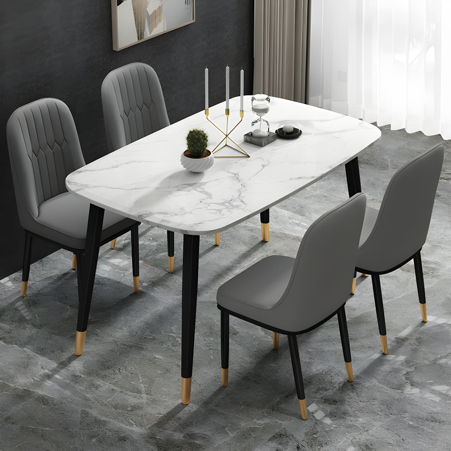 Modern Dining Room Armless Parsons Faux Leather Dining Side Chair - image 11