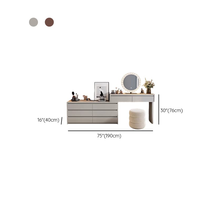 Multi-Purpose Vanity Set with LED Lighting, Scalable, Push-Pull, Adjustable Touch, and Adjustable Brightness - image 18