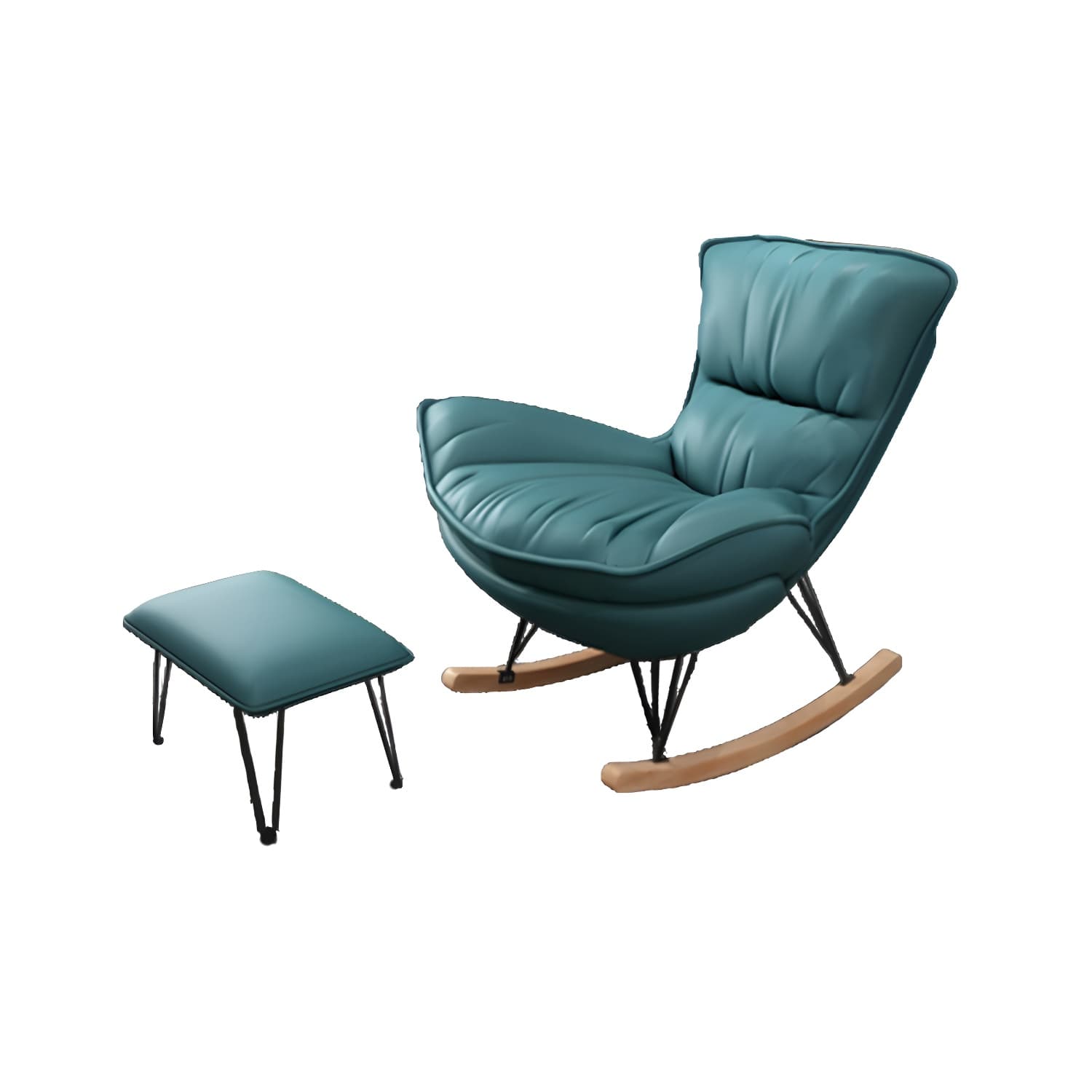 31" Wide Upholstered Rocking Accent Chair with Light Legs for Living Room - image 13