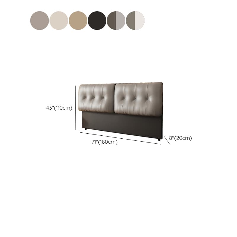 Simplistic Panel Headboard with No Distressing, Piled Tufted Rectangular Design for Queen/Full/Twin XL Bed, Cotton Upholstery, Standard Height - image 16